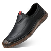 Mocasines de uso diario con costuras auténticas para hombre